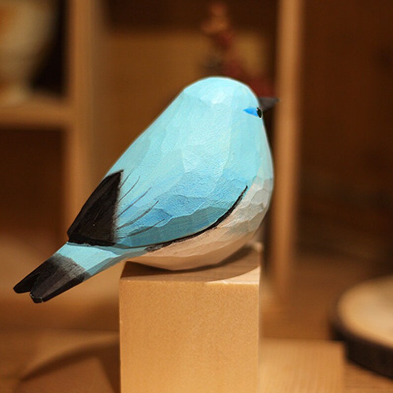 Handmade Wooden Bird,Sialia Currucoides