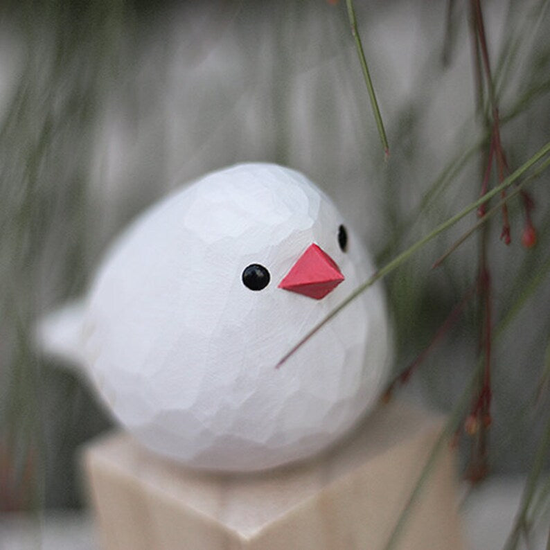 Handmade Wooden Bird,Zebra Finch