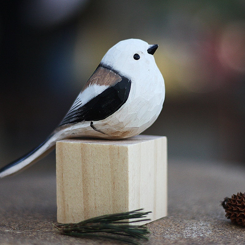 Handmade Wooden Bird,Aegithalidae
