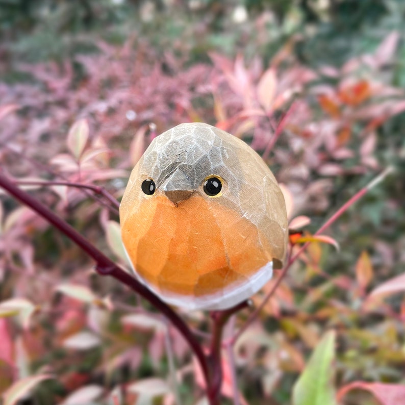 Hand Carved Wooden bird Figurine