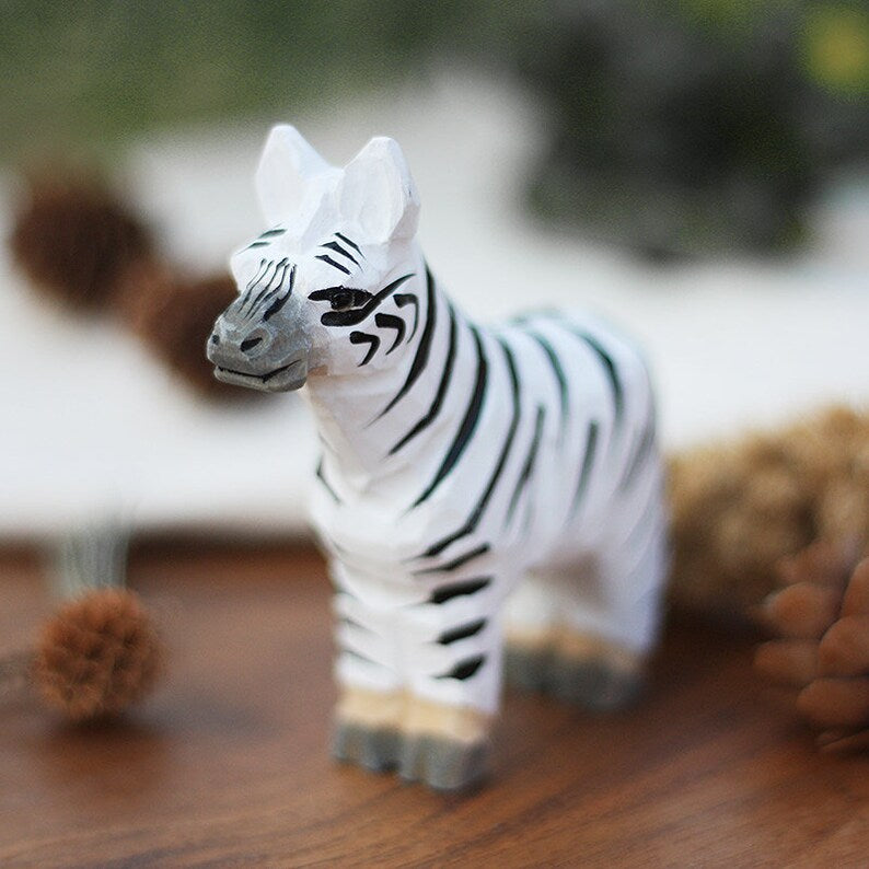 Handmade Wooden Zebra