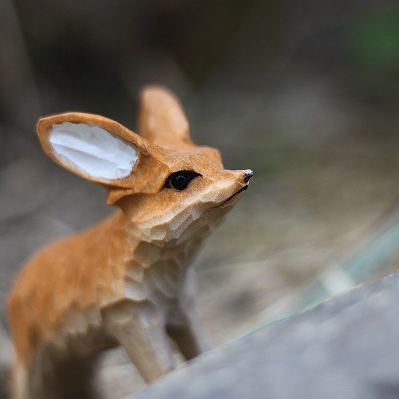 Handmade Wooden Fox,Fox Figurine