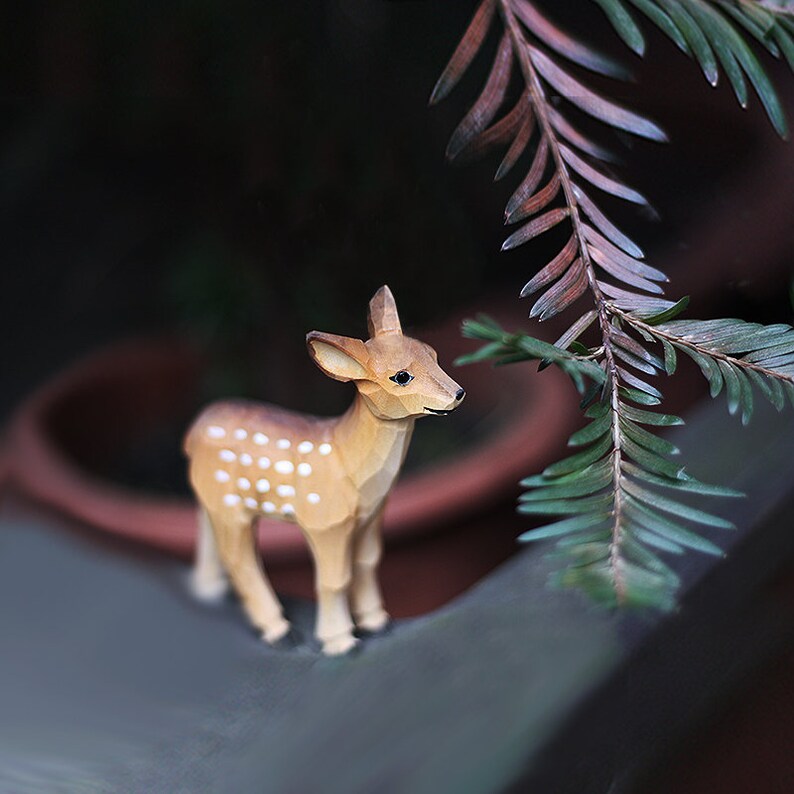 Handmade Wooden Deer,Deer Figurine