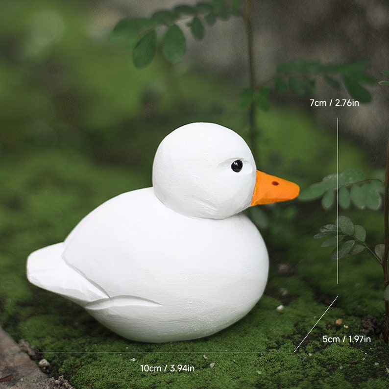 Whimsical Handmade Wooden Call Duck - Unique Home Decor and Gift