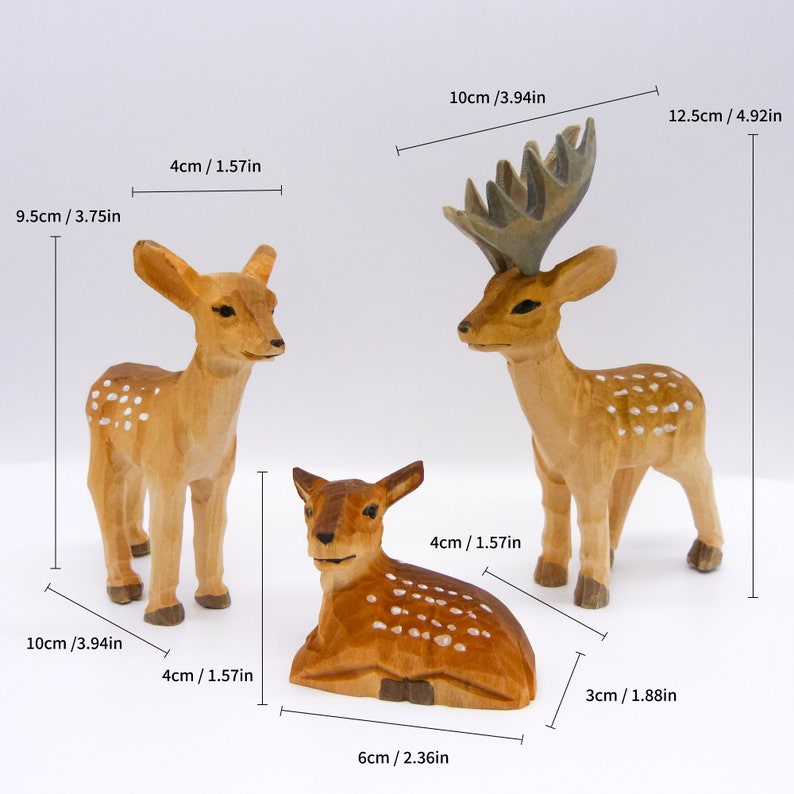 Handmade Wooden Deer,Sika Deer