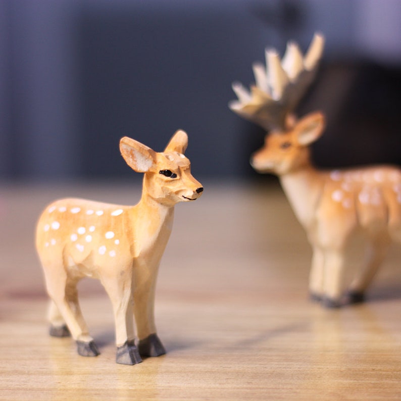 Handmade Wooden Deer,Sika Deer