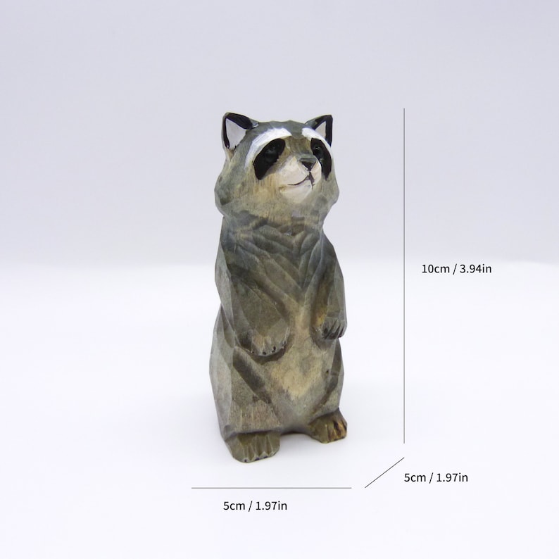 Handmade Wooden Raccoon