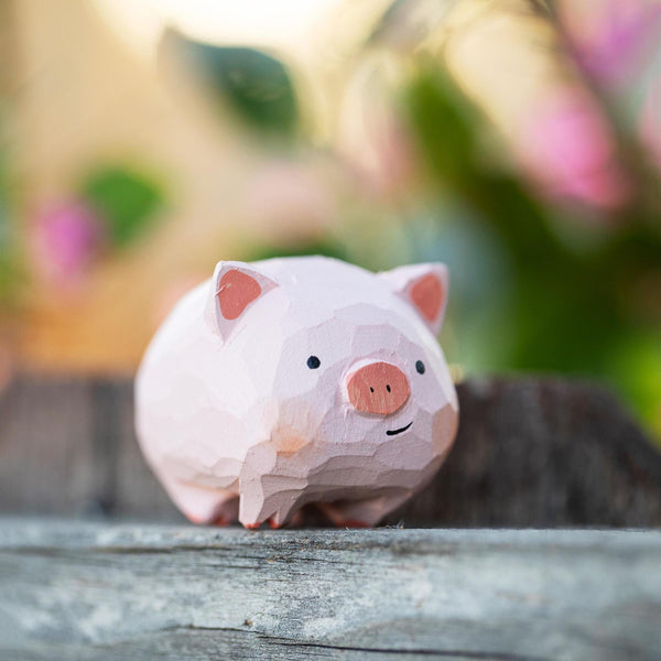 Miniature Pig Hand-Carved