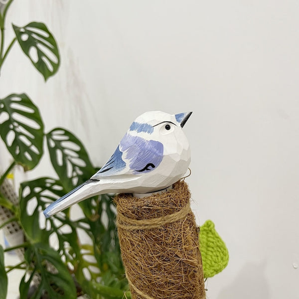 Hand Carved Wooden Bird Figurine,Art Bird
